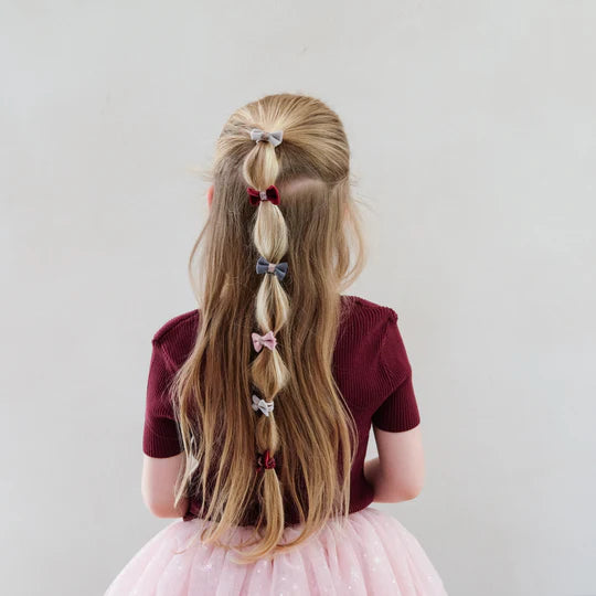 Christmas velvet bow mini ponies