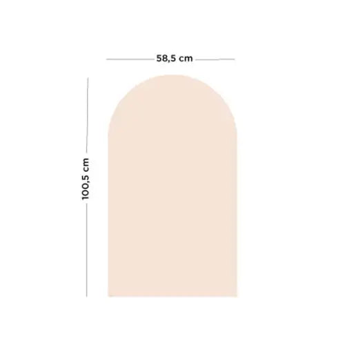 Tableau magnétique arqué beige et rose – 100,5 x 58,5 cm