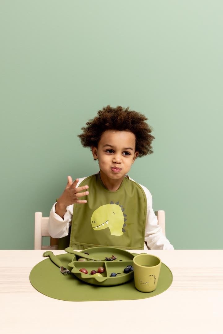 Waterproof bib 2-pack - Mr. Dino