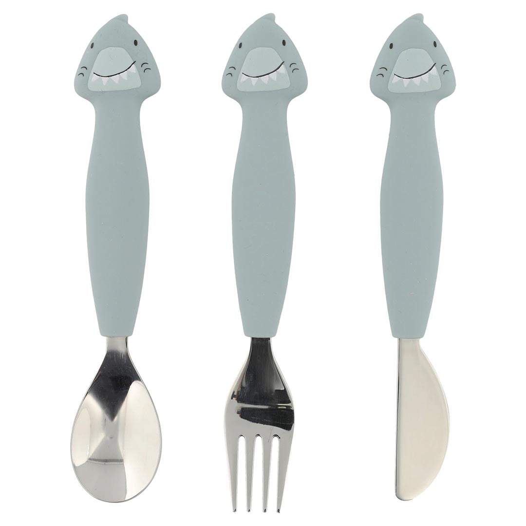 Silicone cutlery set 3-pack - Mr. Shark