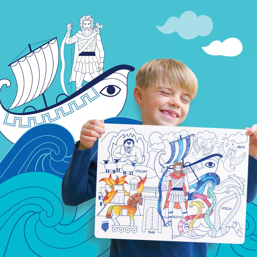 REUSABLE COLOURING MAT: ULYSSES' ODYSSEY