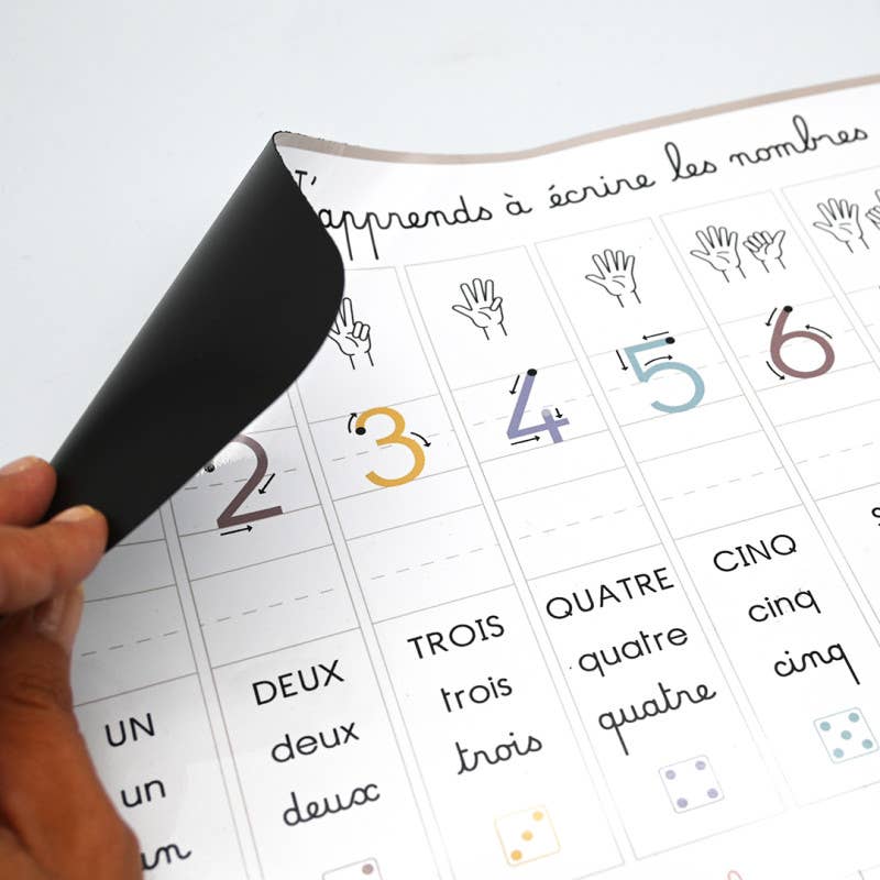 Ardoise magnétique J'apprends à écrire les chiffres