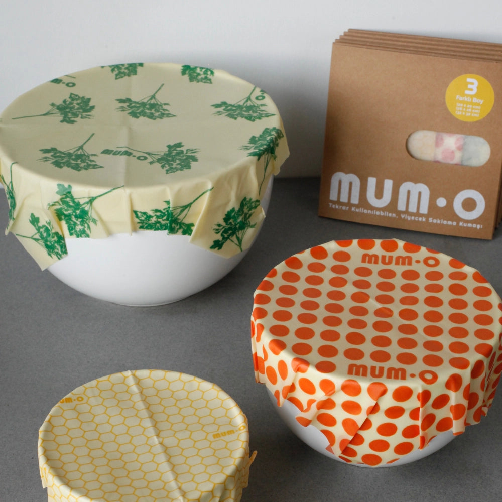 Mumo Beeswax Wraps - Triple Pack (S, M, L)