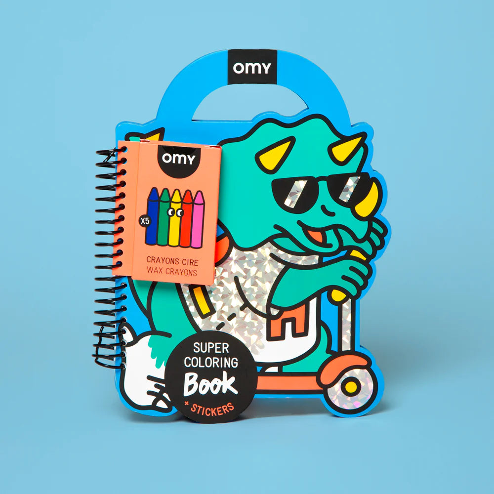 Super Coloring & Stickers Book- Dino