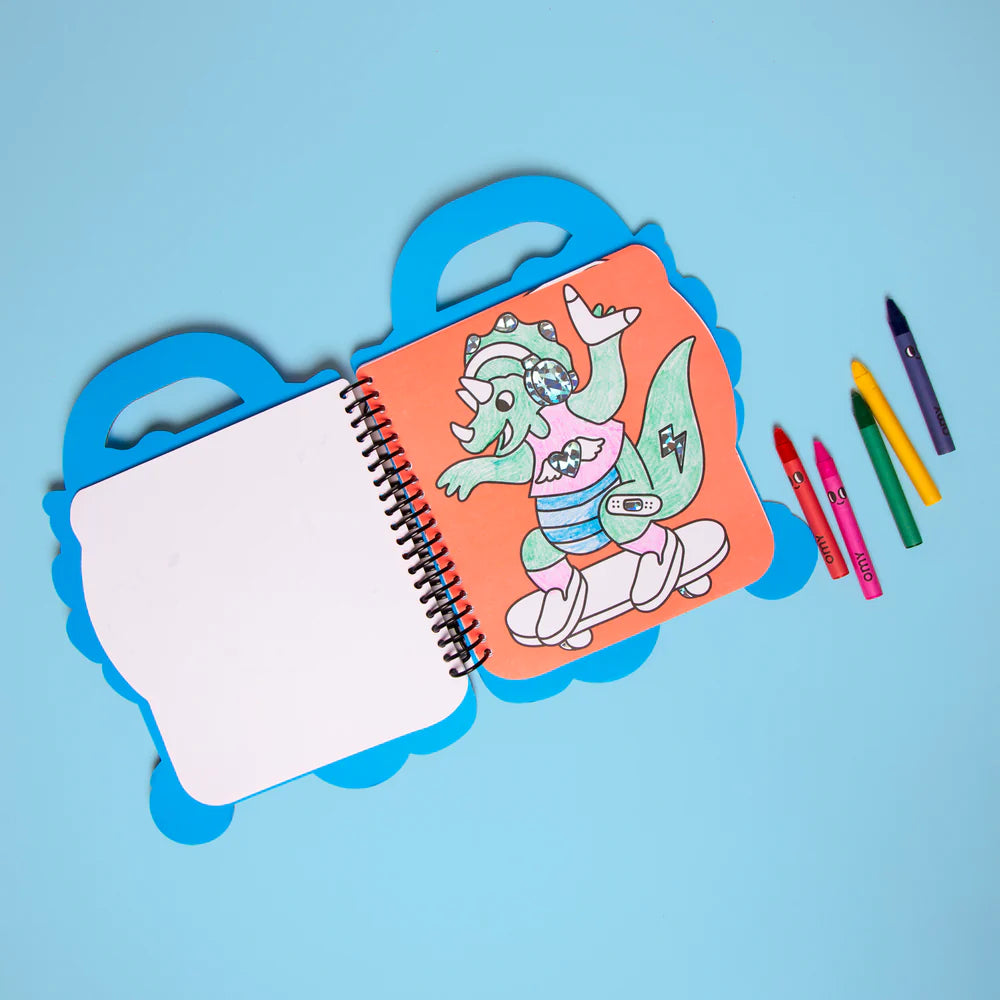 Super Coloring & Stickers Book- Dino