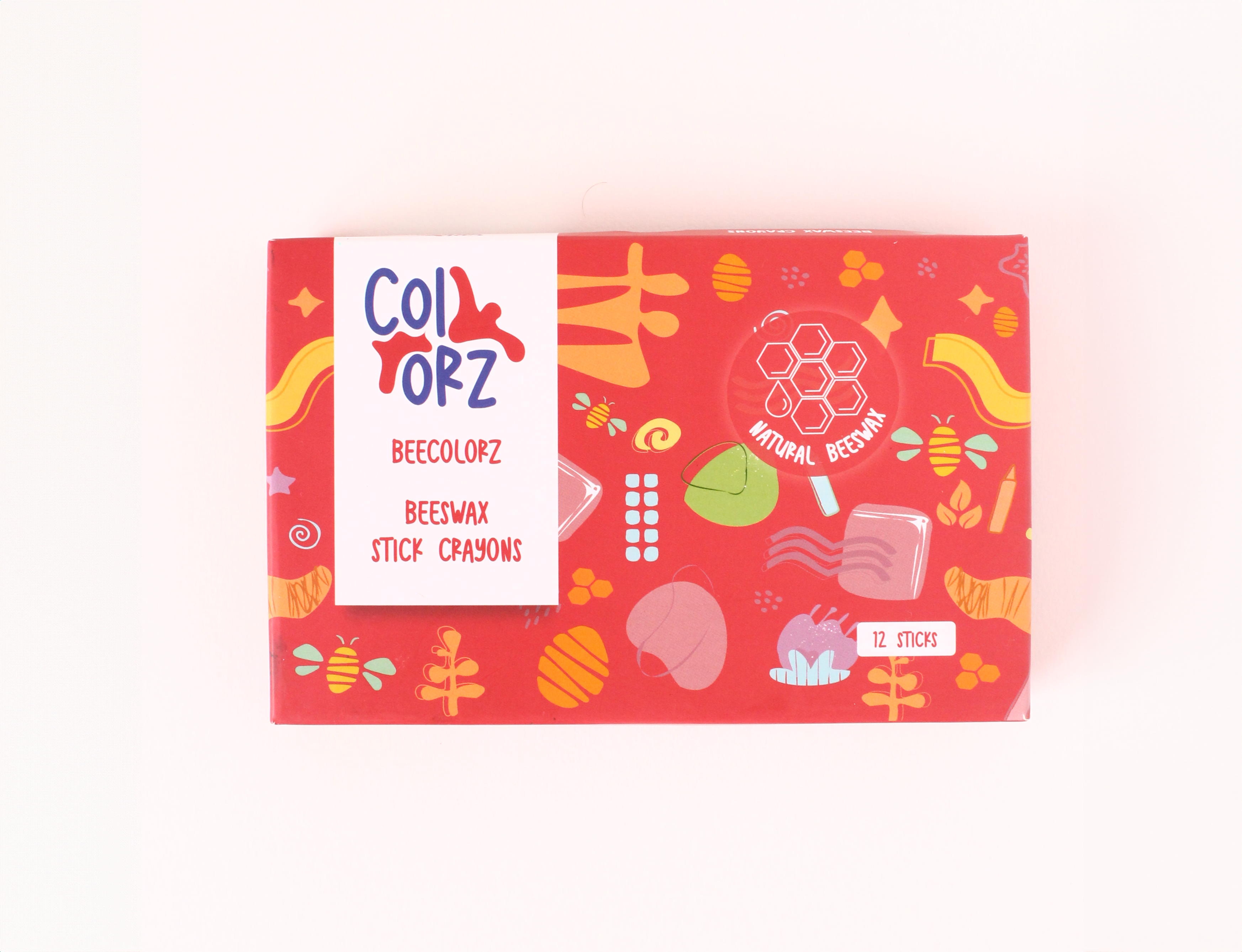 Natural Beeswax Stick Crayons-12 Colours