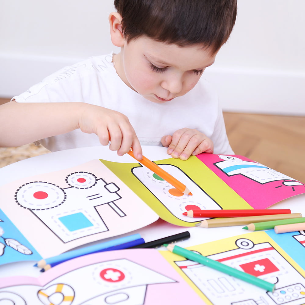 Livres de coloriage Véhicules au travail (3+)