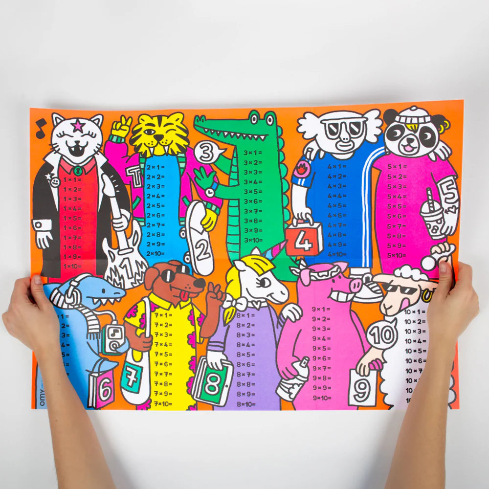 GIANT EDUCATIONAL POSTER - Multiplication OMY SCHOOL