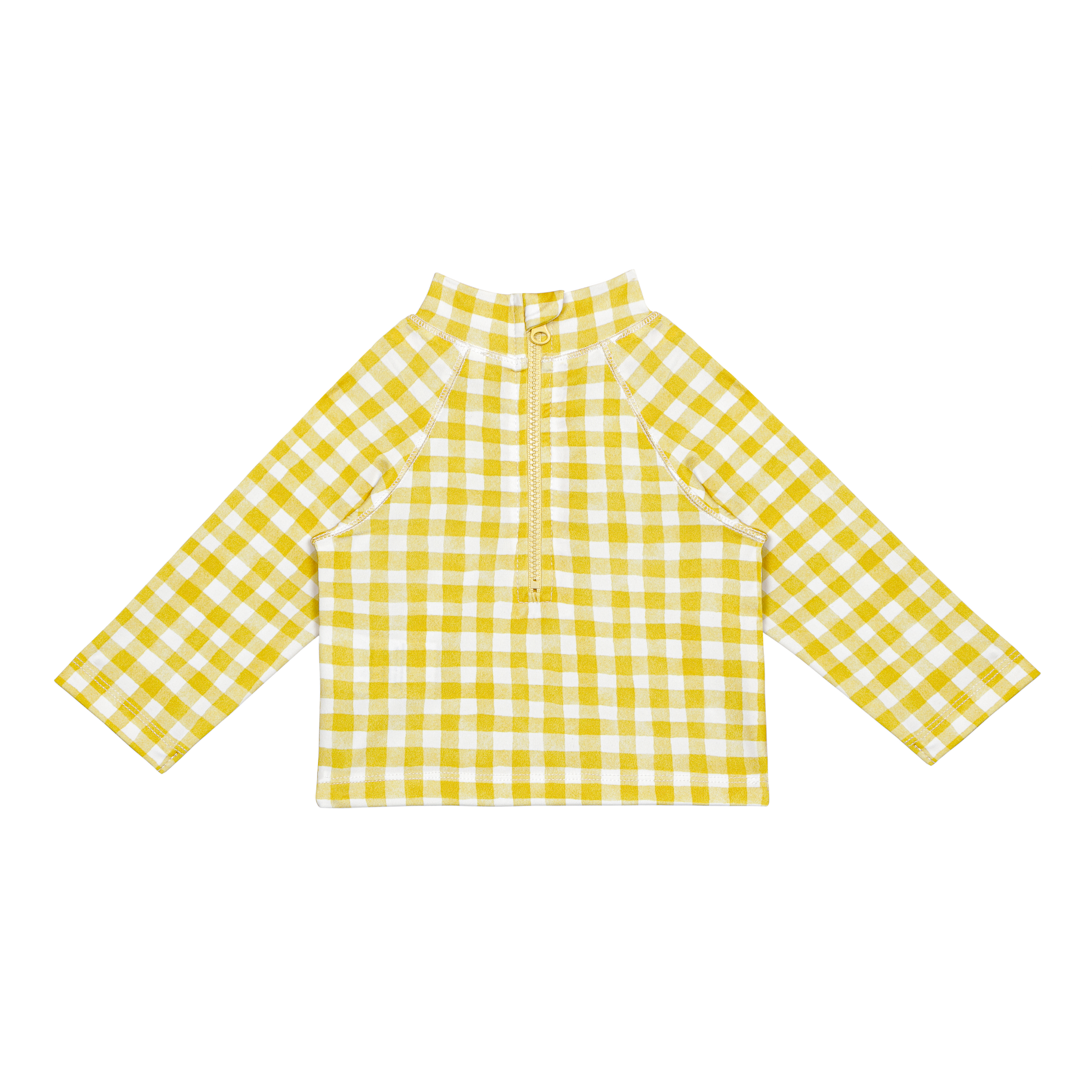 Yellow and white checkered shirt