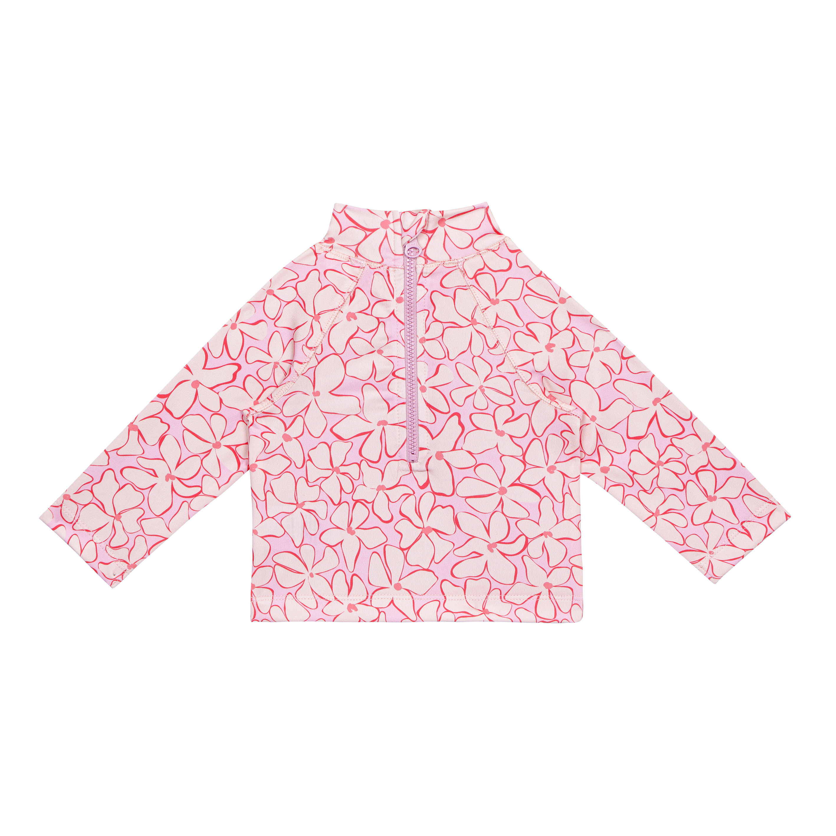 Pink jacket with floral pattern