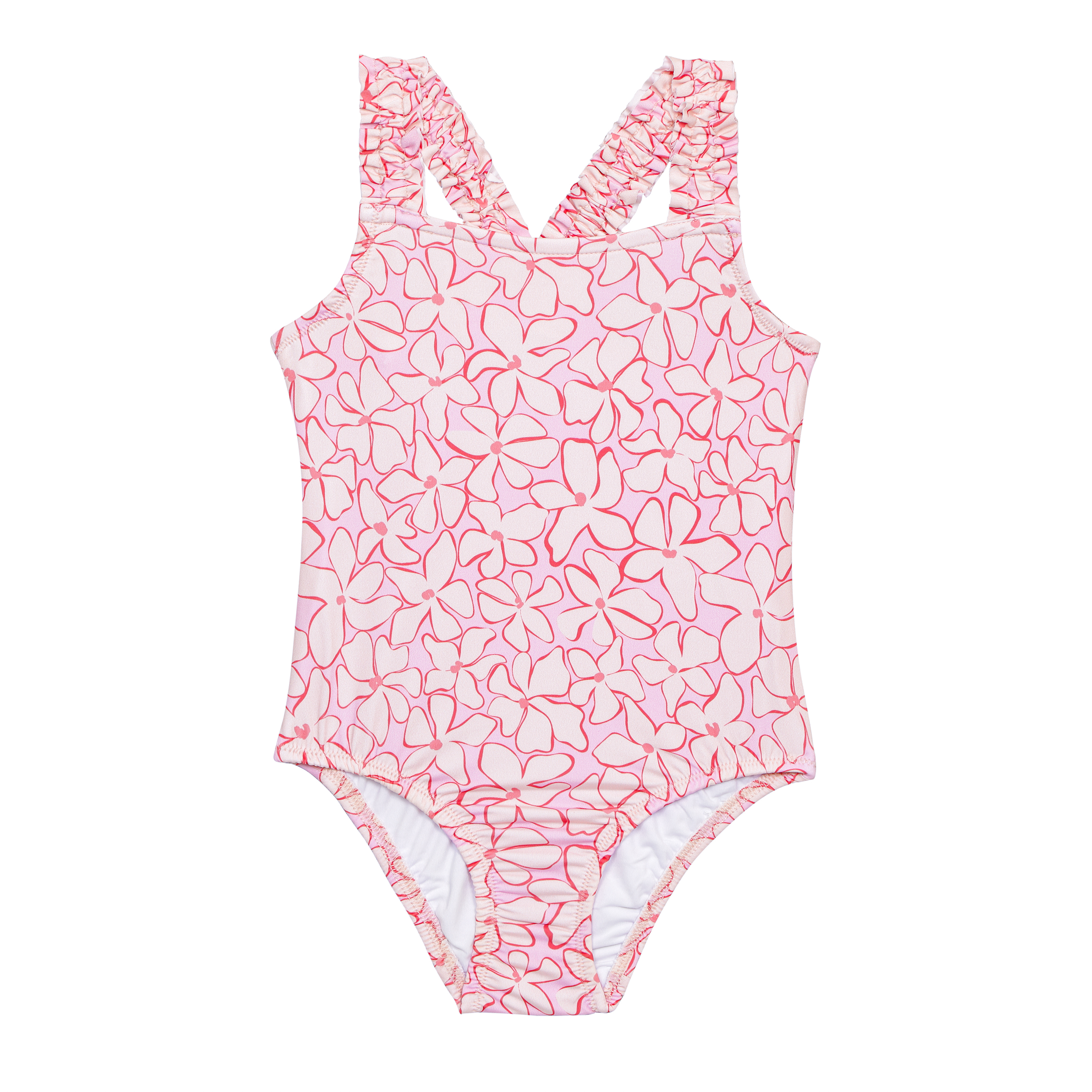 Gesmokt badpak - Lila bloesem