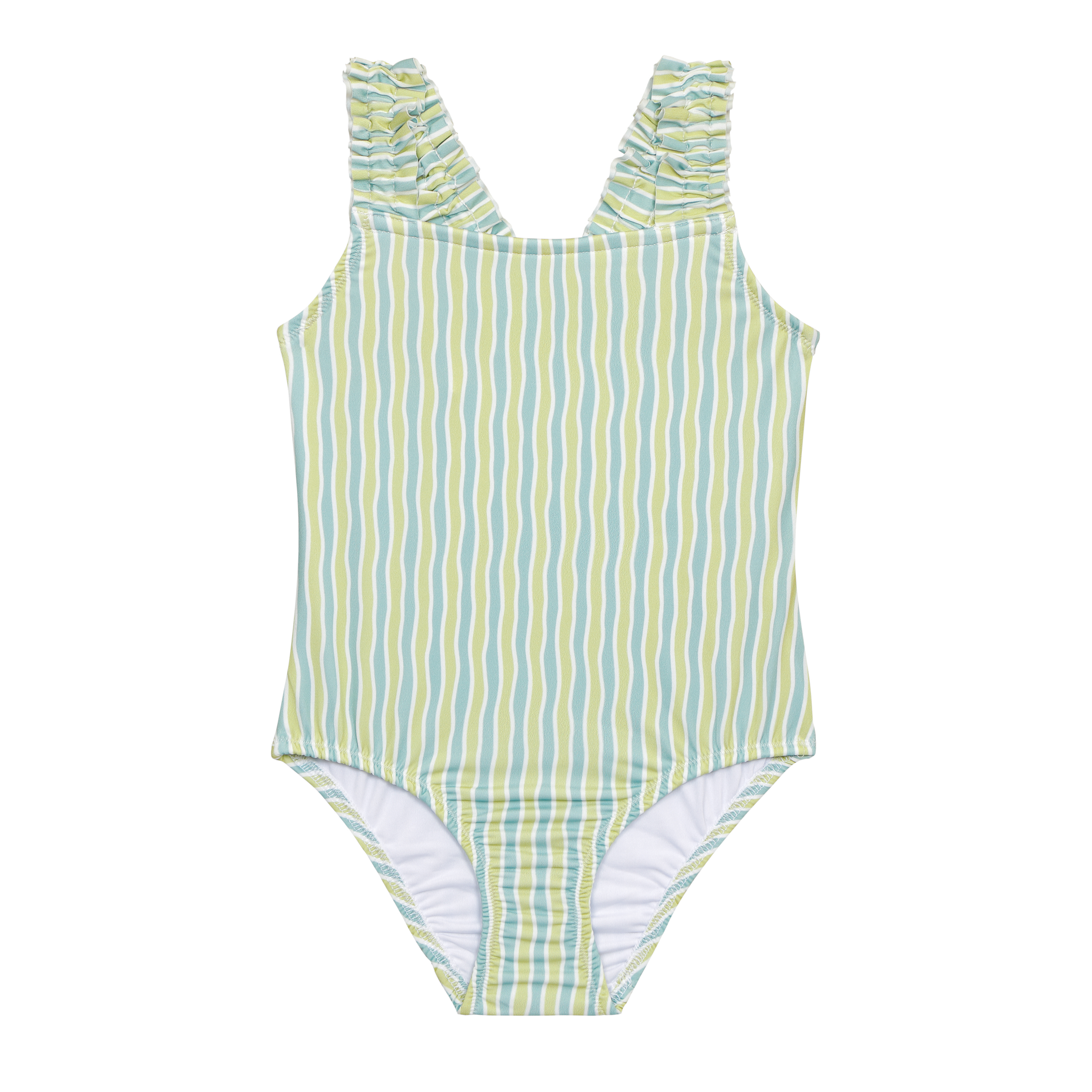 Gesmokt badpak - Lime Oasis