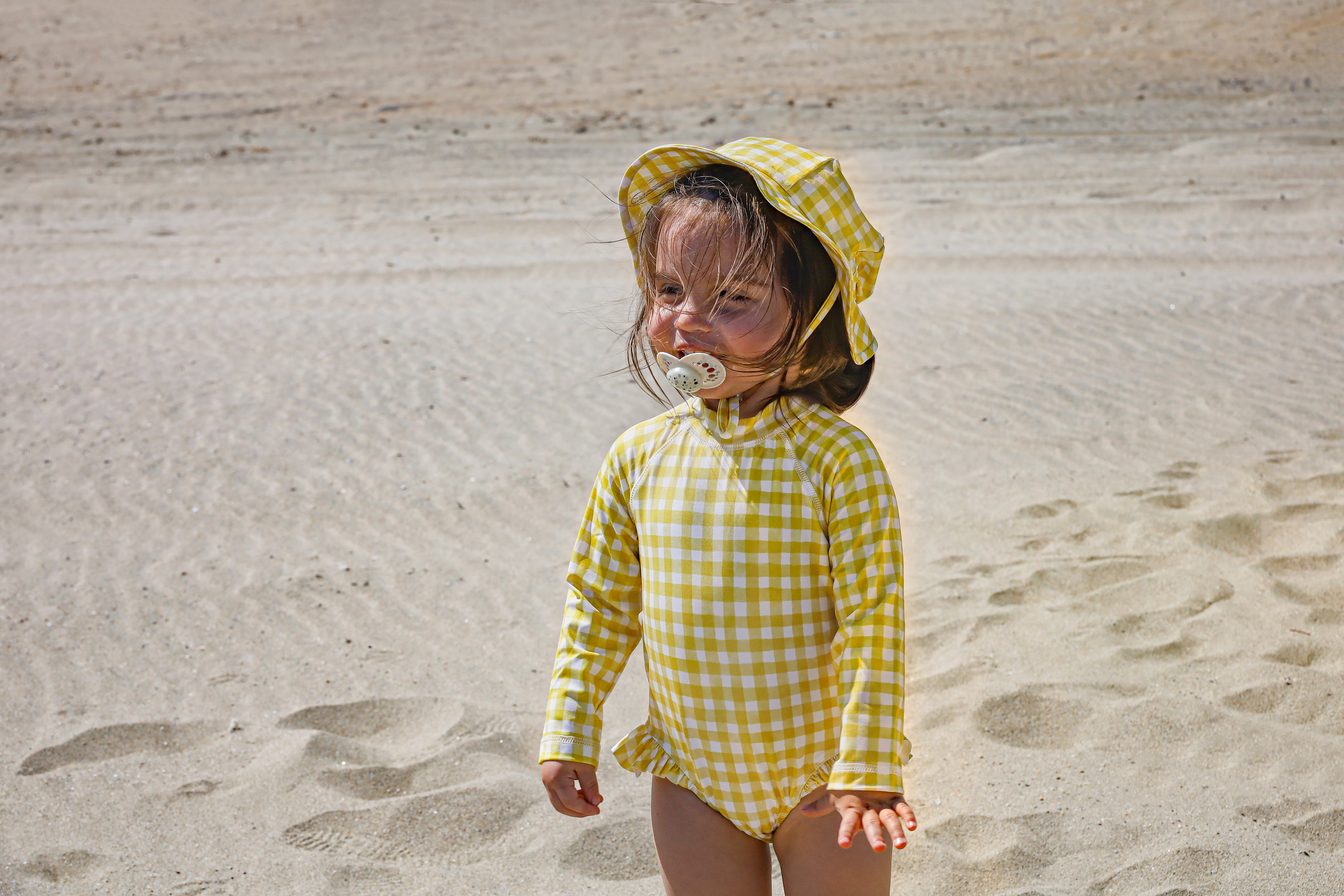 Long Sleeve Swimsuit- Honey Mustard