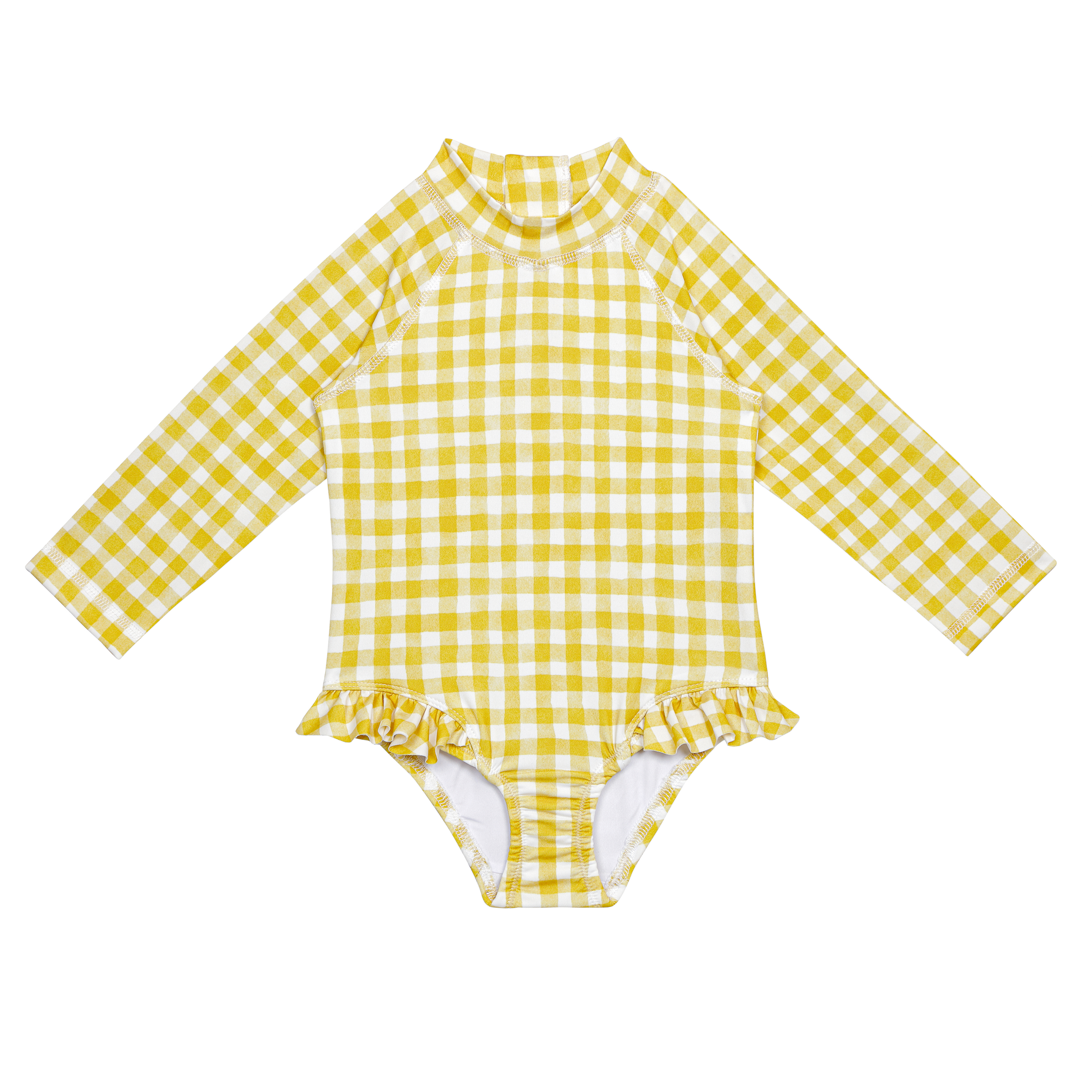 Long Sleeve Swimsuit- Honey Mustard