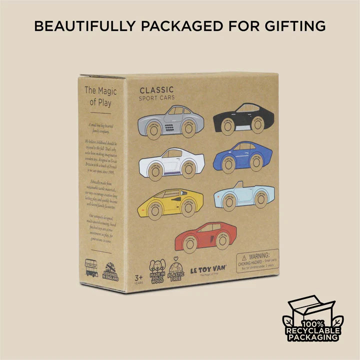 Ensemble de voiture de sport classique en bois