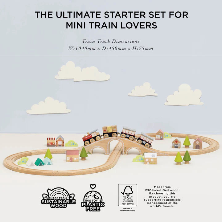 Voie ferrée en forme de 8