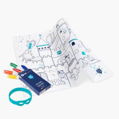 REUSABLE COLOURING MAT: MEDIEVAL CASTLE