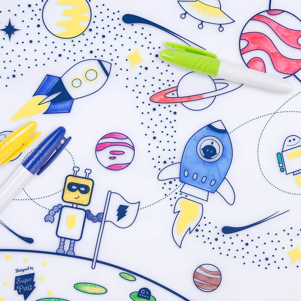REUSABLE COLOURING MAT: INTO SPACE