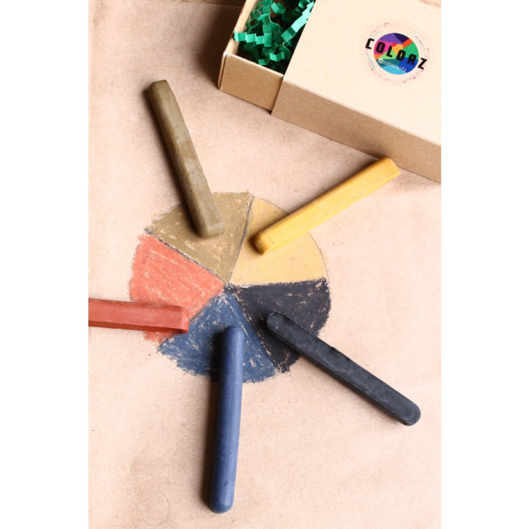 Natural Soft Stick Crayons - 5 Colours