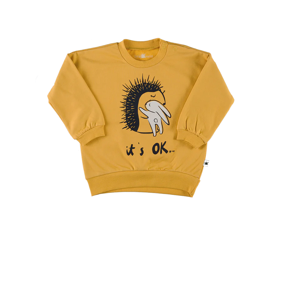 "Grow" Multicolor Sweatshirt - Saffraan & Blauw