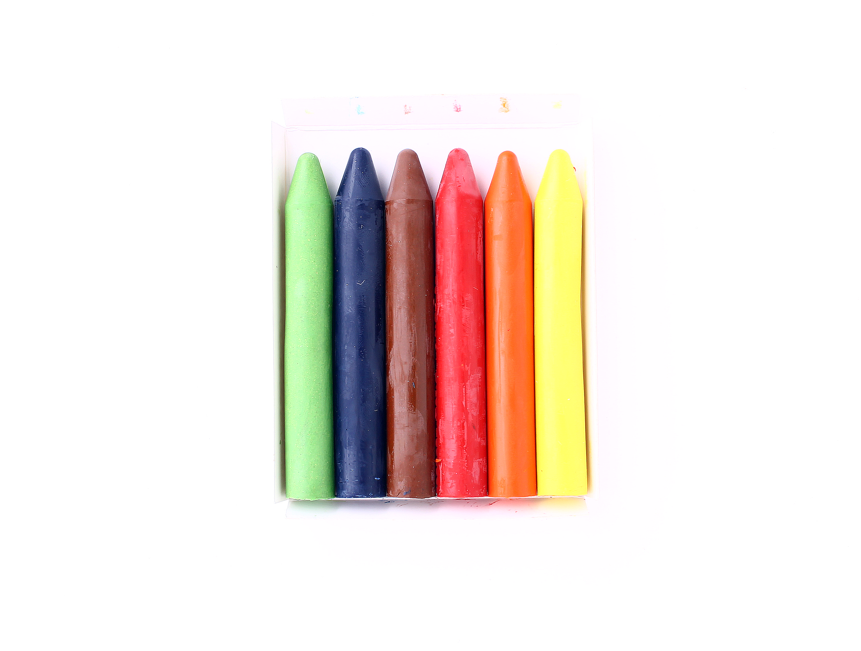 Natural Beeswax Stick Crayons - 6 Colours