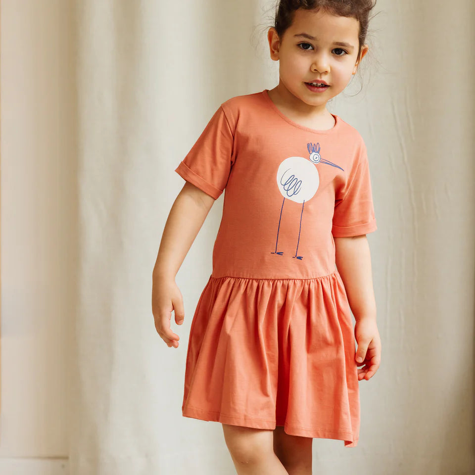 Robe en jersey léger - Rose terracotta