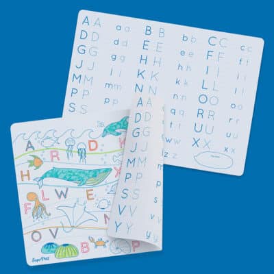 REUSABLE EDUCATIONAL MAT: The letters of the ALPHABET