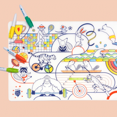 REUSABLE COLOURING MAT: Olympic Sport