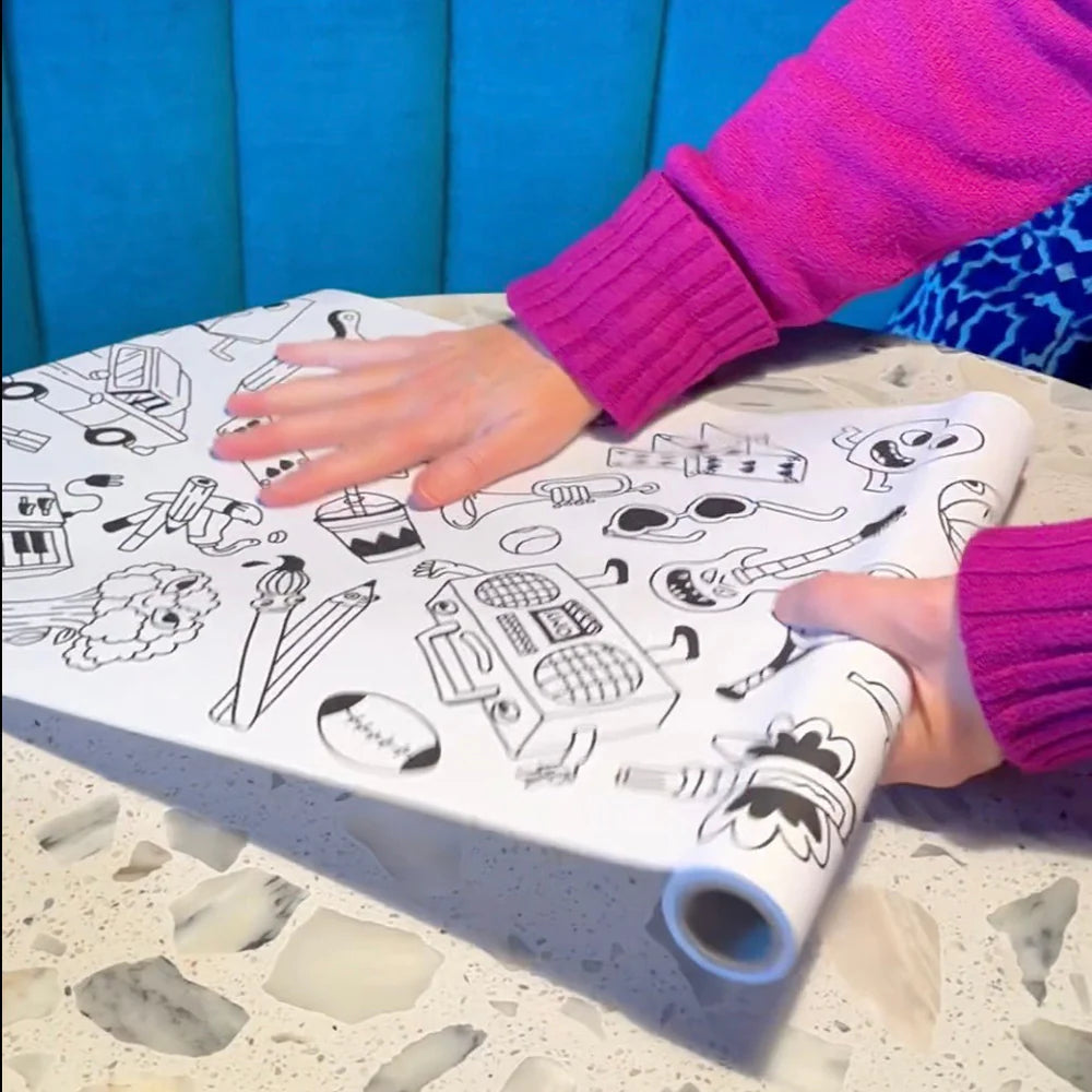 COLORIAGE 5 MÈTRES À DÉROULER - Dinos