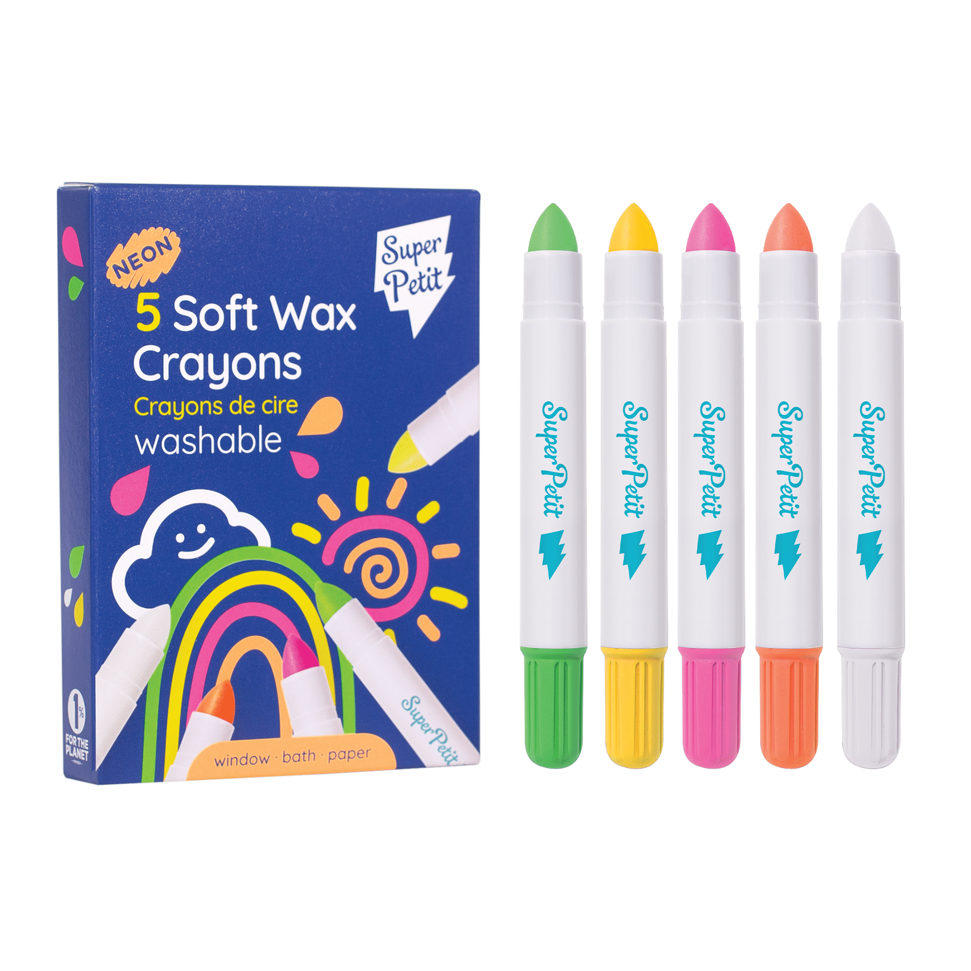 5 SOFT WAX CRAYONS