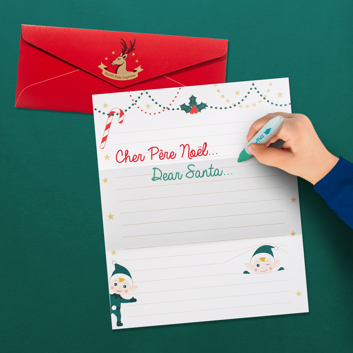 REUSABLE COLOURING MAT: CHRISTMAS VILLAGE