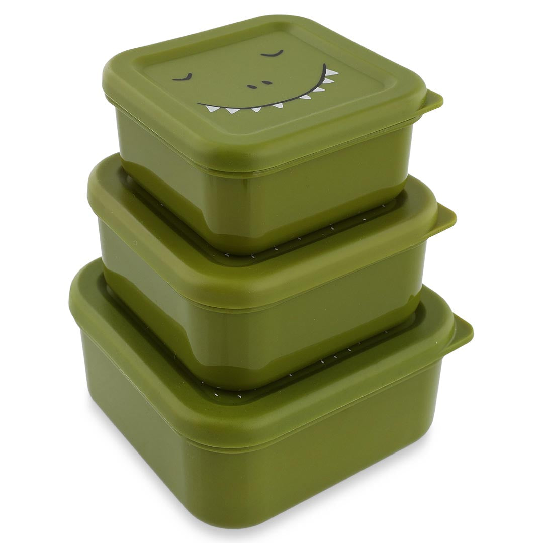 Snackbox nestbaar - 3 stuks - Mr. Dino