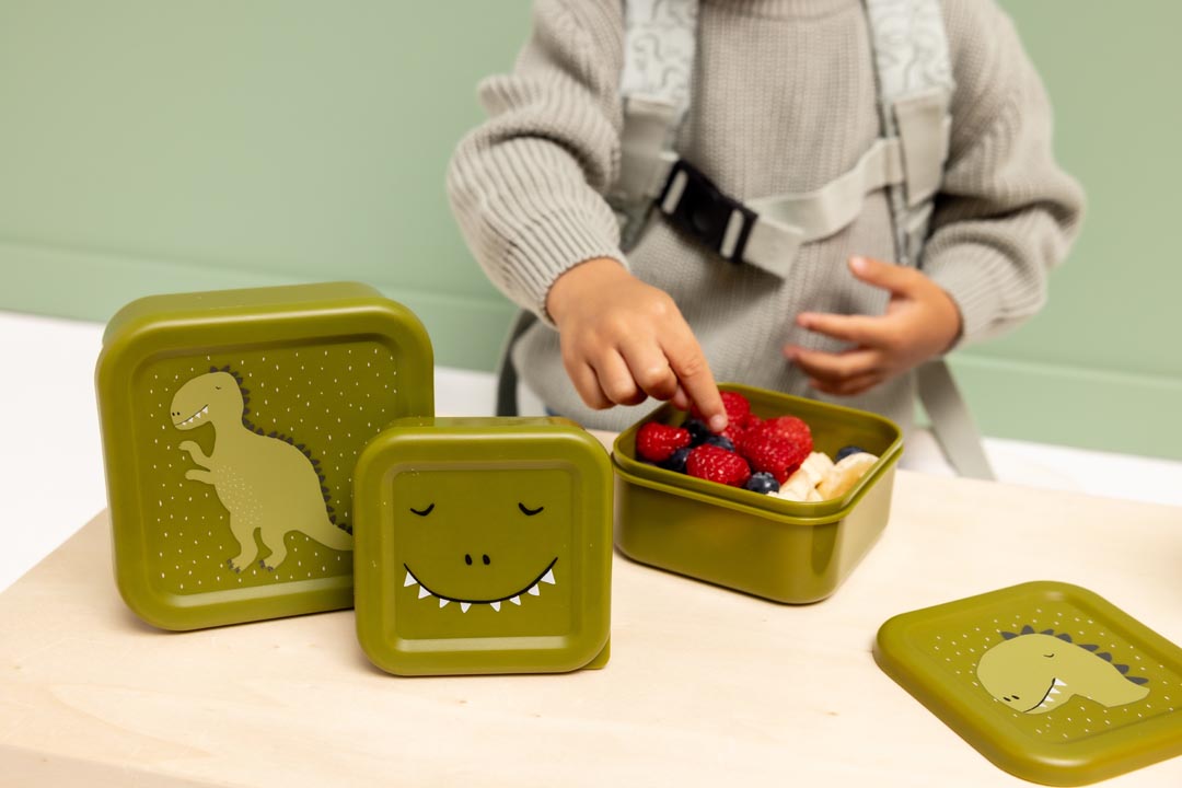Snackbox nestbaar - 3 stuks - Mr. Dino