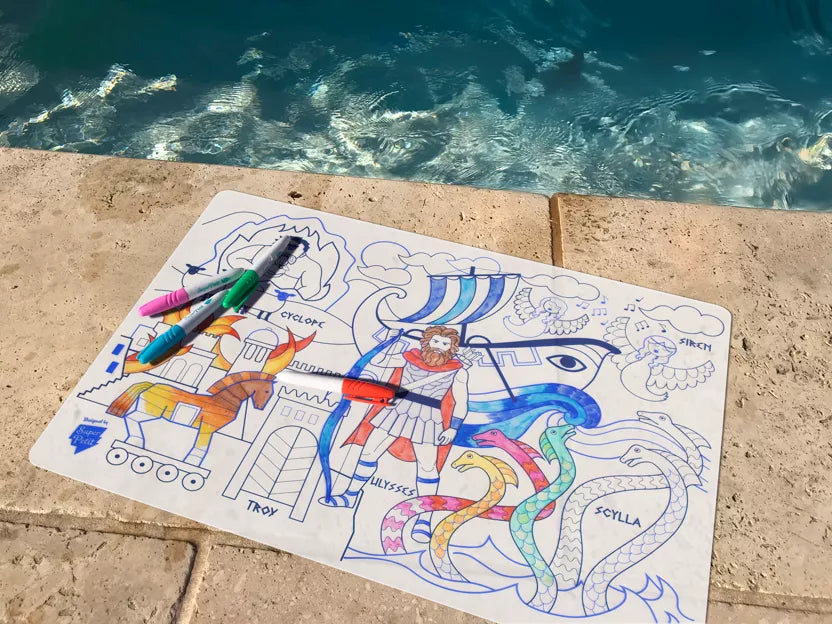 REUSABLE COLOURING MAT: ULYSSES' ODYSSEY