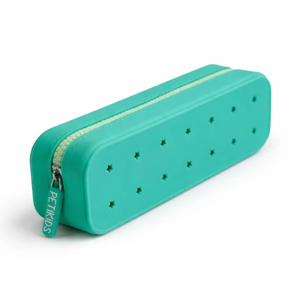 Perforated Pop & Clip School Pencil Case- Green