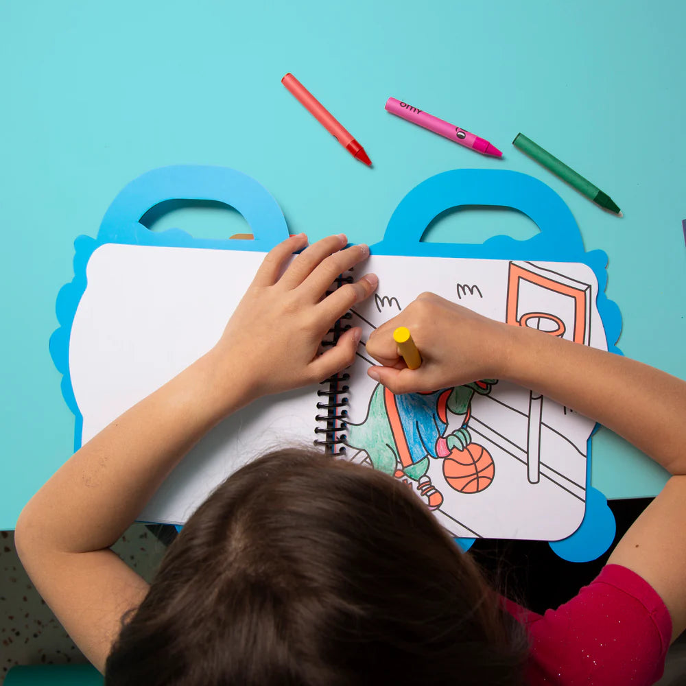 Super Coloring & Stickers Book- Dino