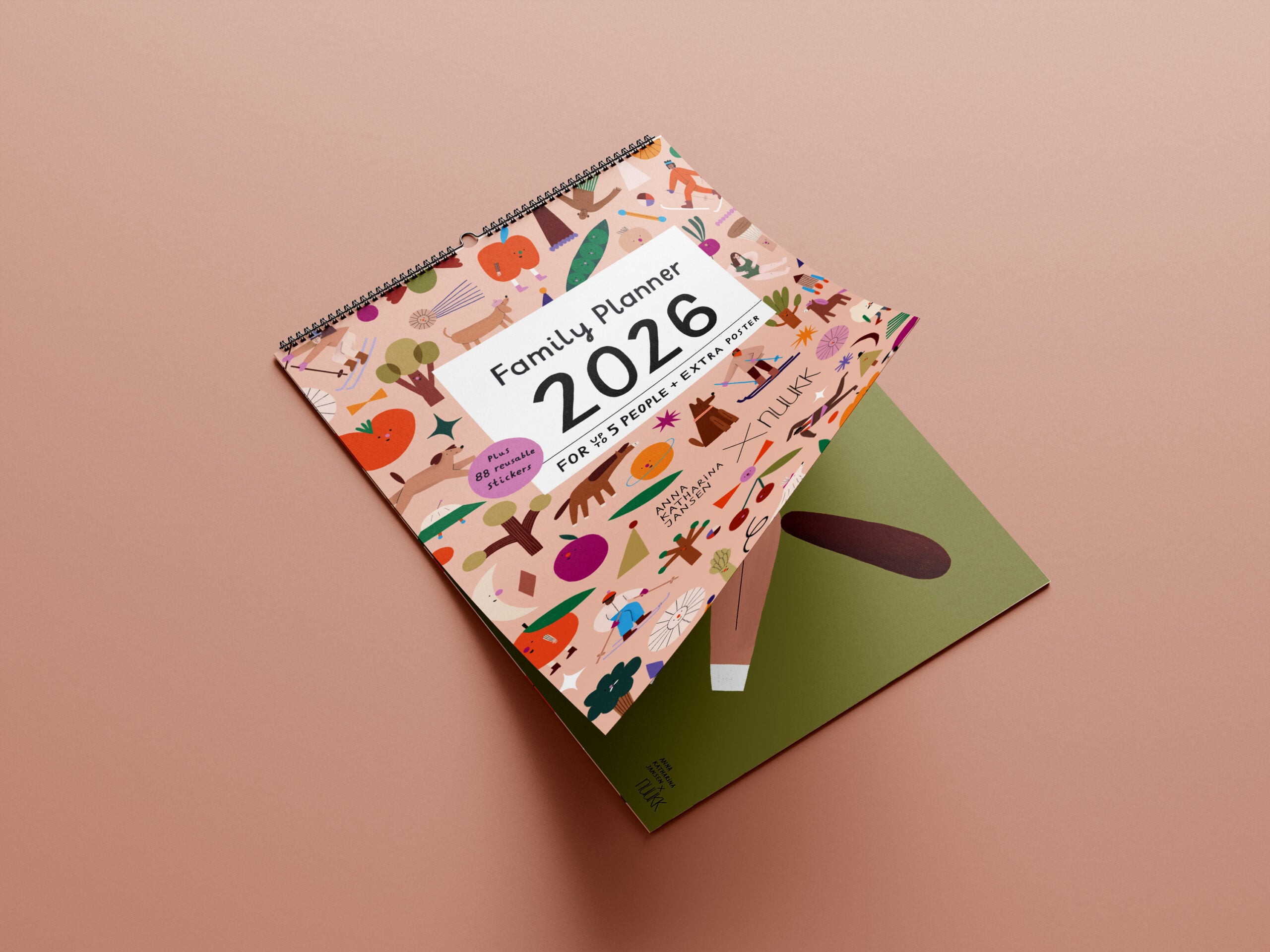 Familiekalender “Pony’s en picknick” 2026 incl. poster + 88 stickers