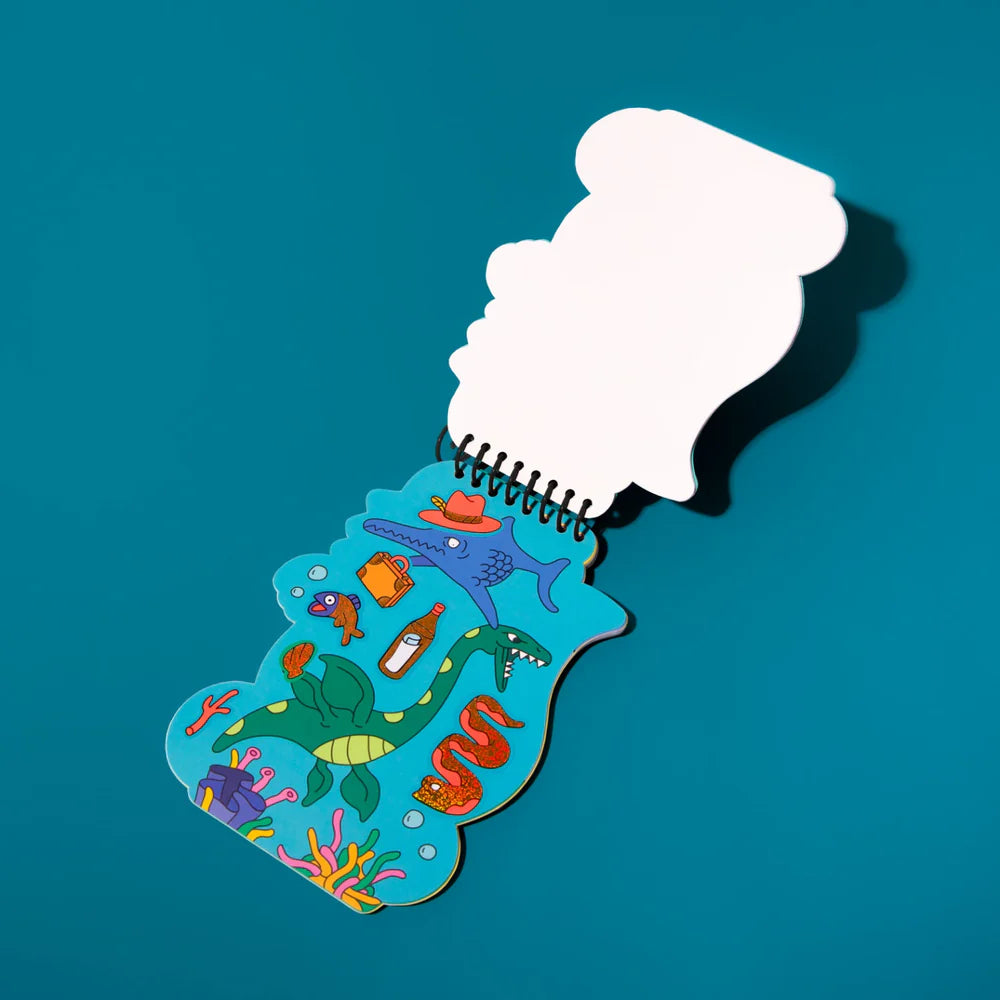 Super livre de coloriage et d'autocollants - Dino