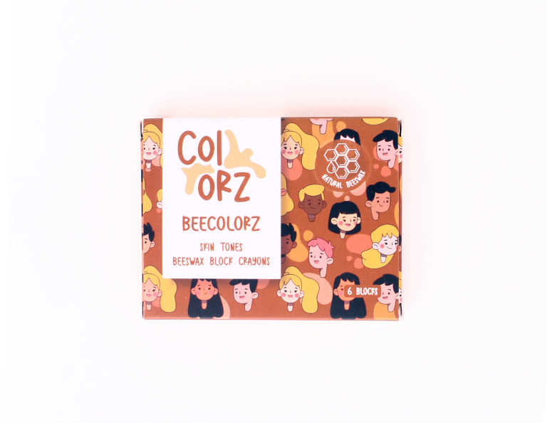 Natural Skin Tones Beeswax Block Crayons - 6 Colours