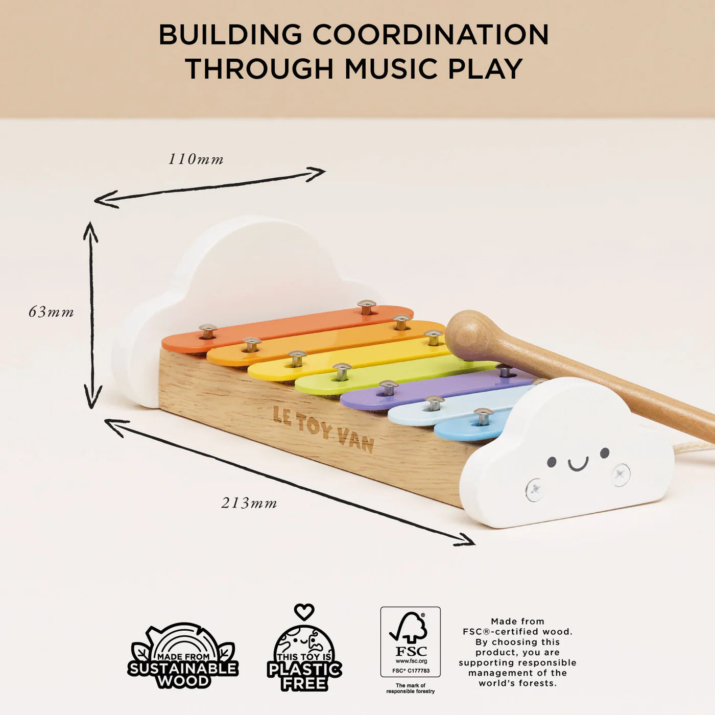 Regenboog houten xylofoon