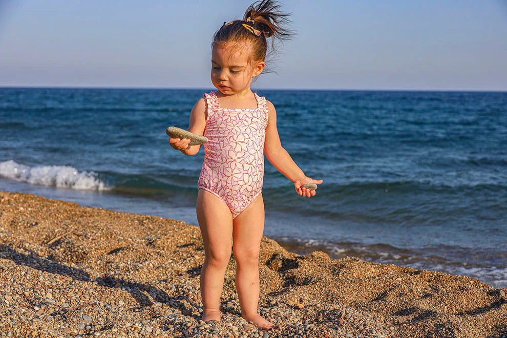 Smocked Swimsuit- Lilac Blossom