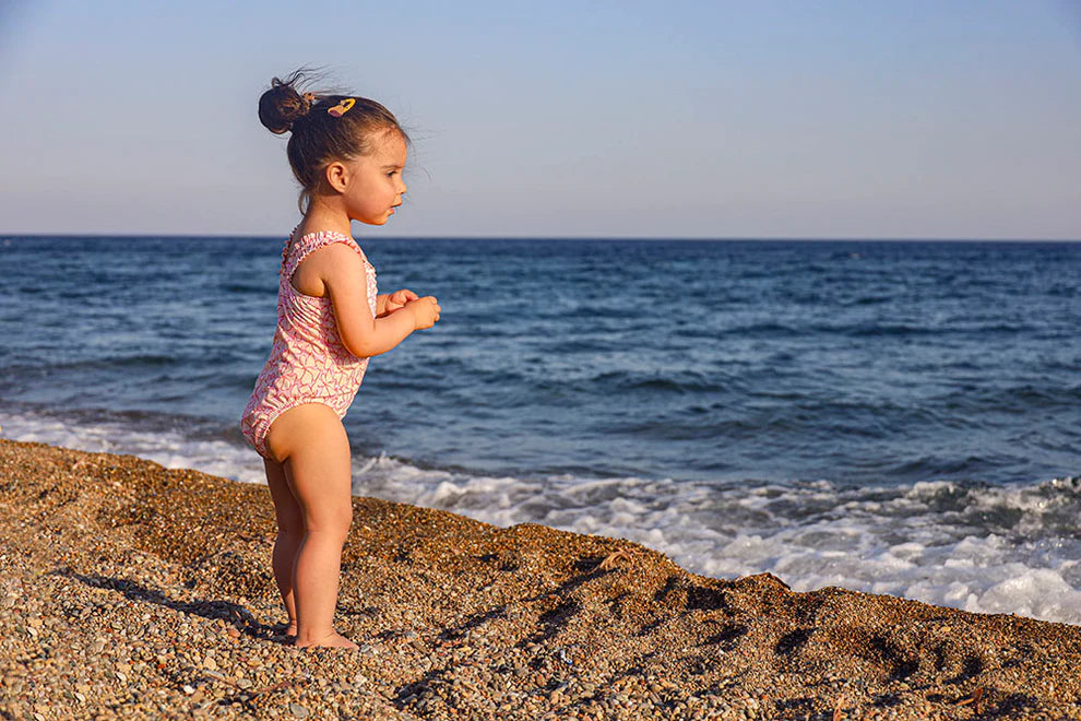 Smocked Swimsuit- Lilac Blossom