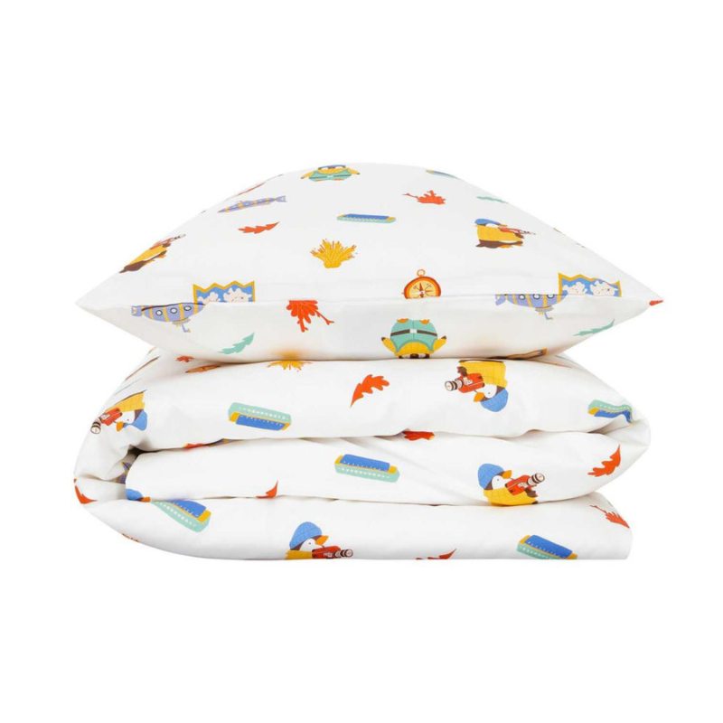 Kids Duvet Cover & Pillow Case – Penguin, The Adventurer