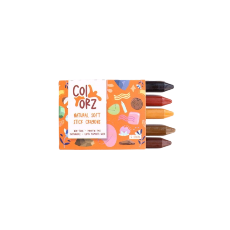 Natural Soft Stick Crayons - 5 Colours