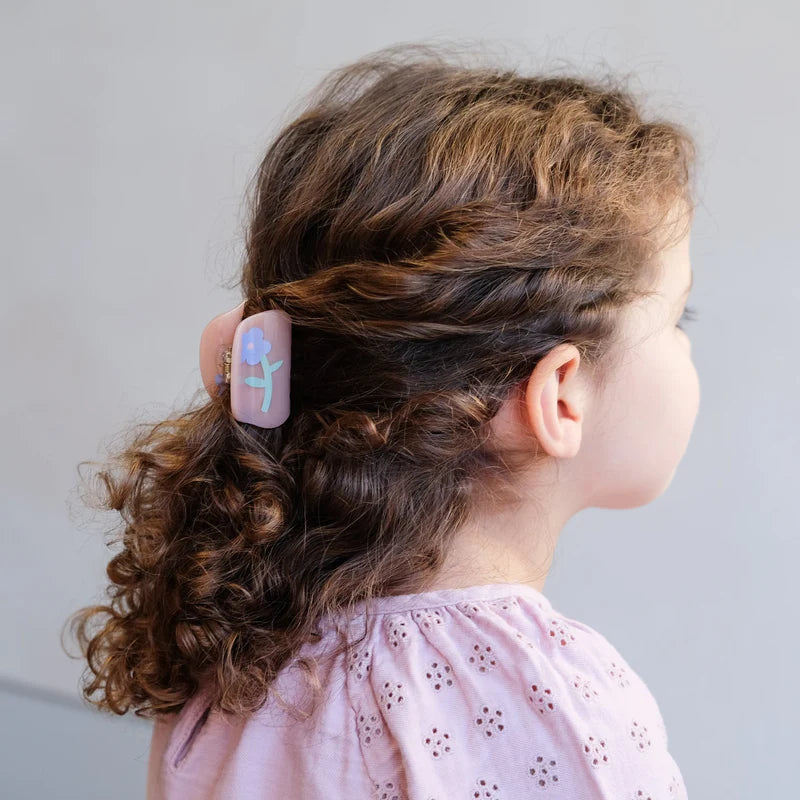 Floral acetata claw clip