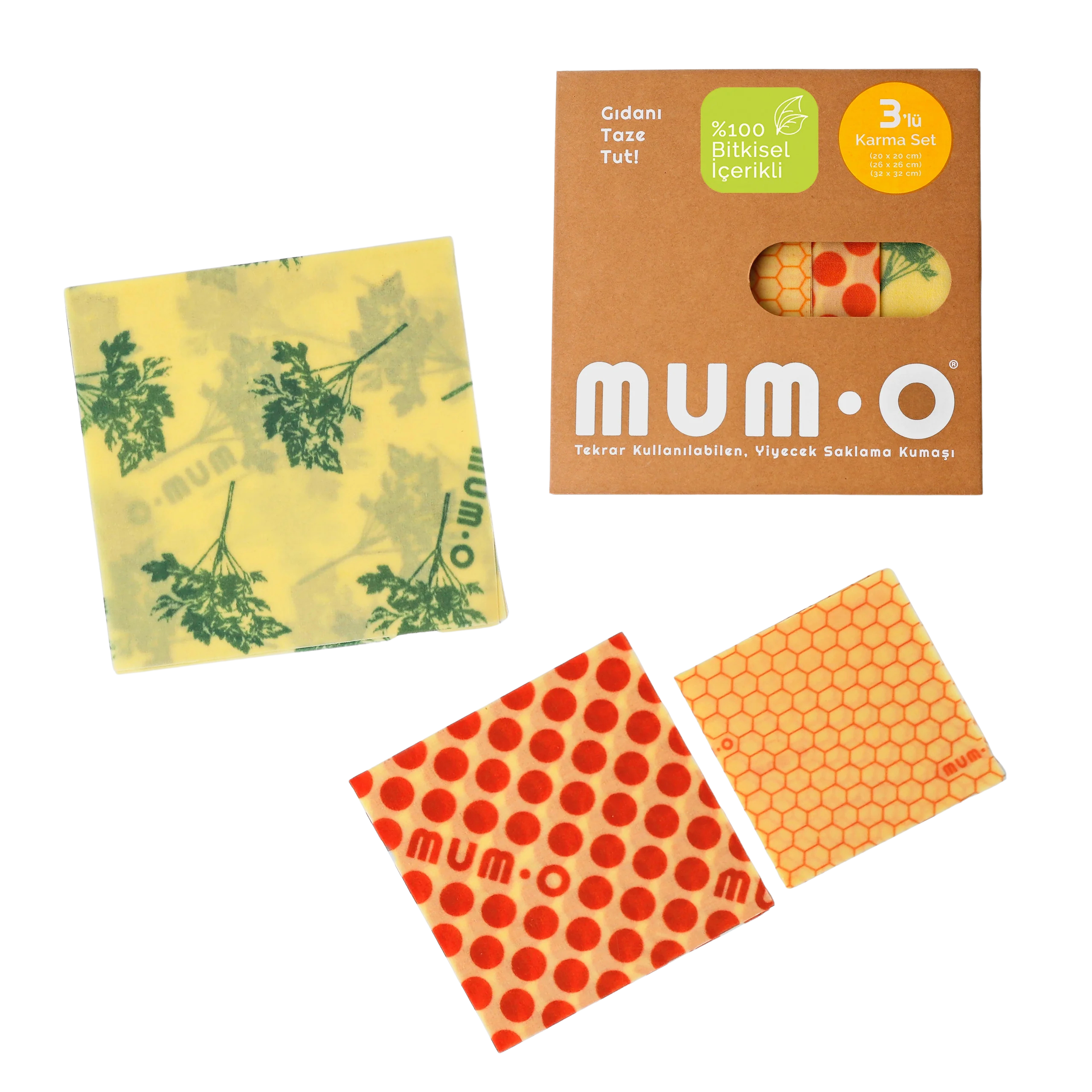 Vegan Wraps Assorted Set of 3