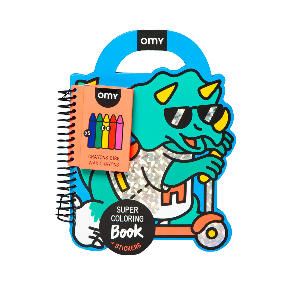 Super Coloring & Stickers Book- Dino