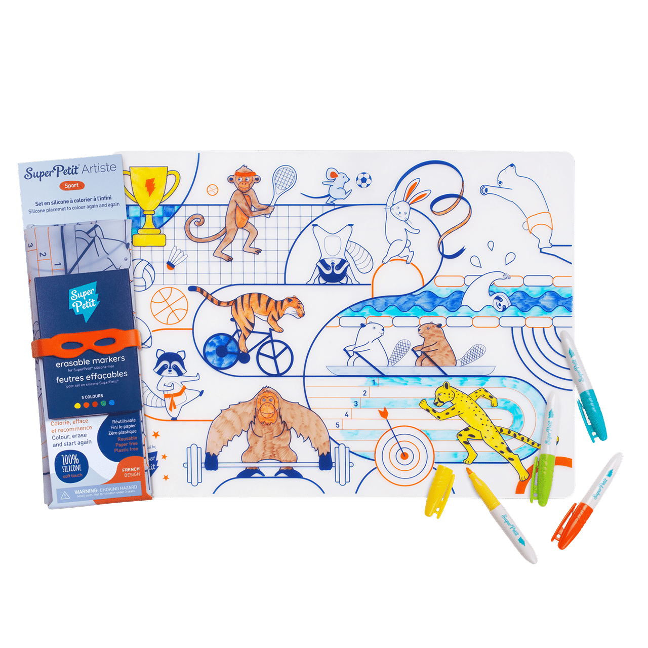 REUSABLE COLOURING MAT: Olympic Sport