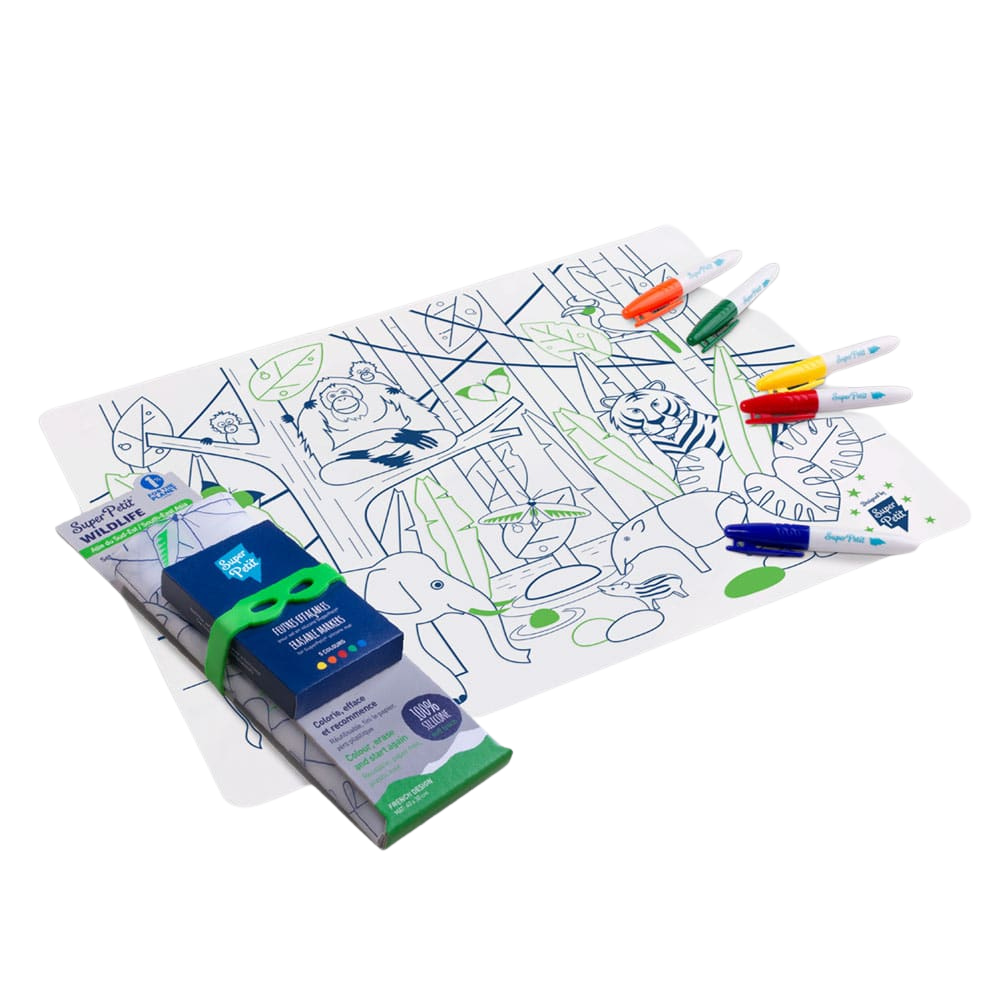 REUSABLE COLOURING MAT: JUNGLE
