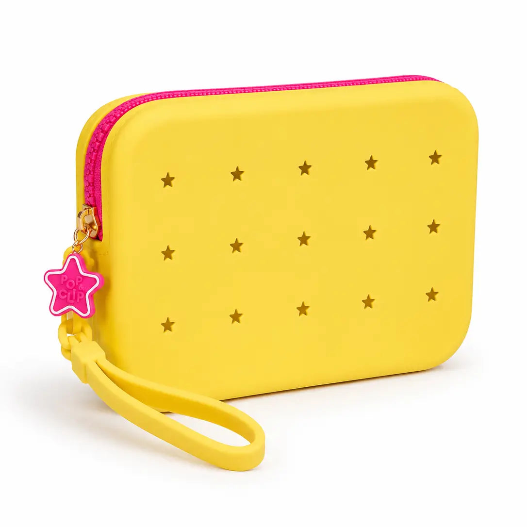 Customizable Pop & Clip Nomad Silicone Pouch- Yellow